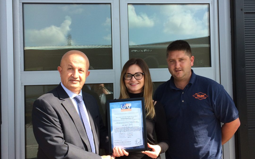 Telnik Roofing Ltd are working towards being an ISO 9001 accredited company!